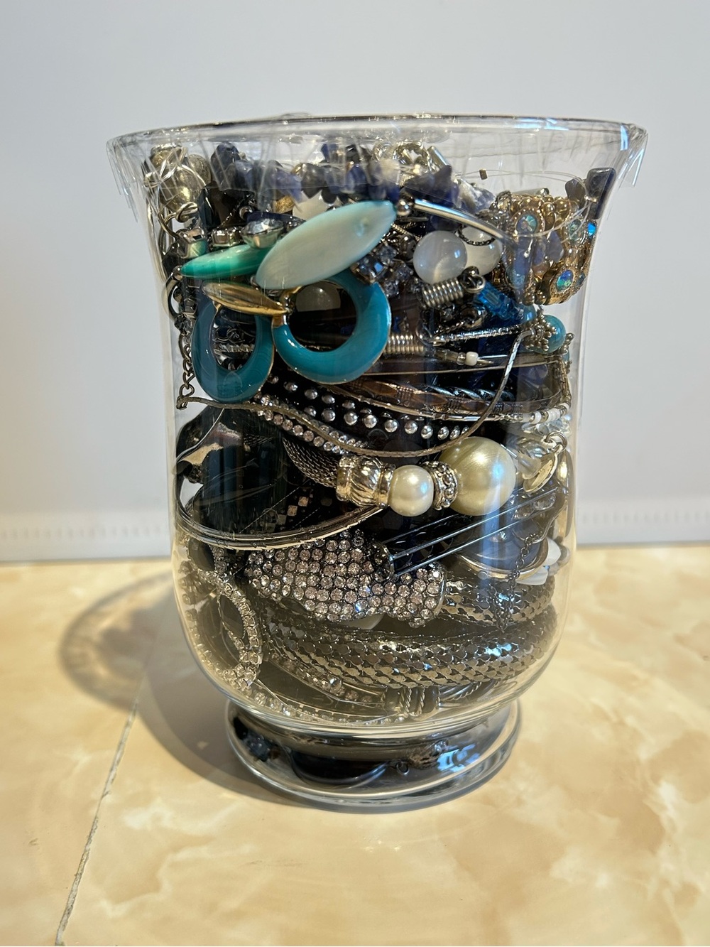 Mystery Jewelry Jar Rhinestone Snakes